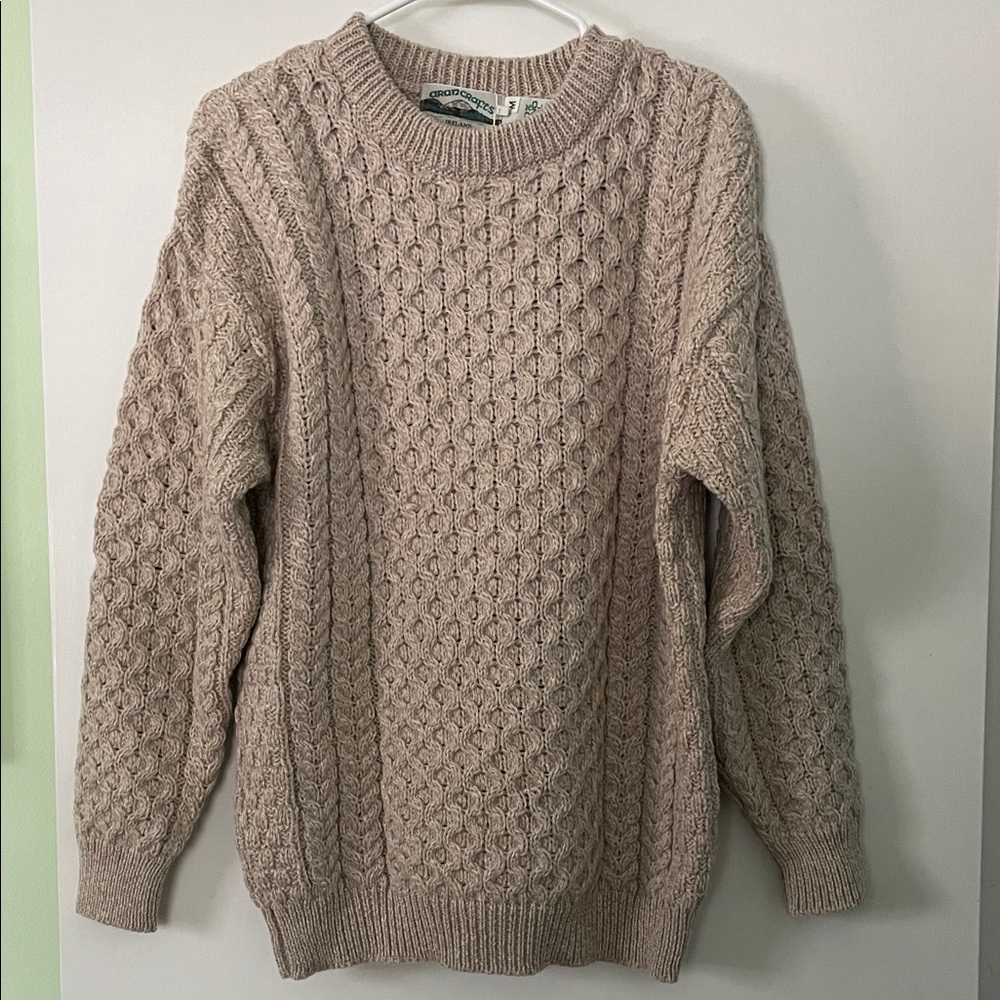 Aran Crafts Traditional Irish Merino Wool Sweater